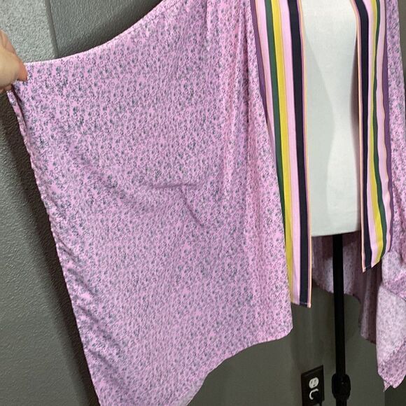 ADYSON PARKER Women's Print Block Kimono Cardigan In Daisy Ditsy - Picture 5 of 11